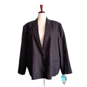 Vintage Jones New York Black Pinstripe Women's Blazer